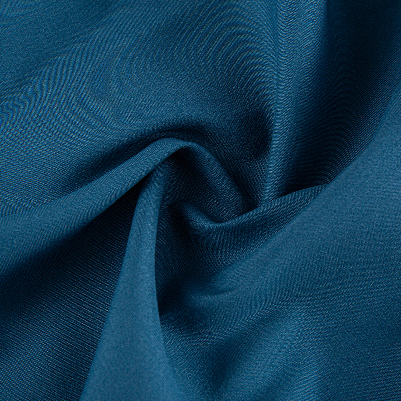 Deep Teal Elasticity Polyester Microfiber Dyed Fabric