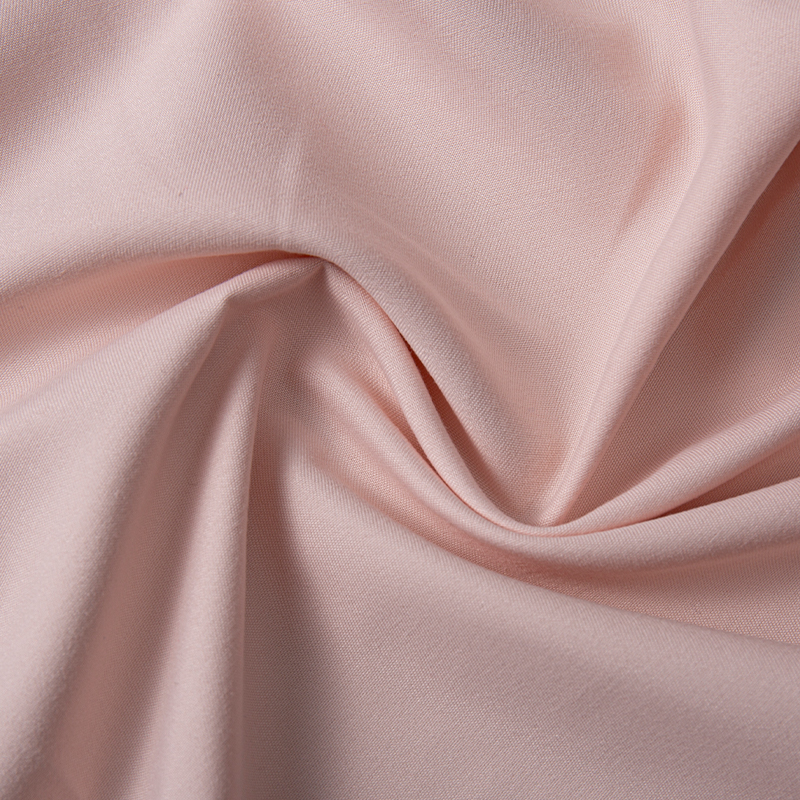 Breathable Light Pink Polyester Dyed Fabric